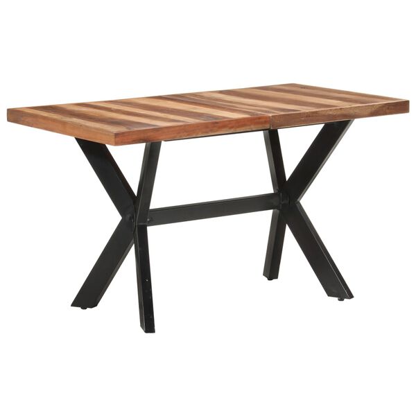 vidaXL Dining Table 140x70x75 cm Solid Wood with Honey Finish