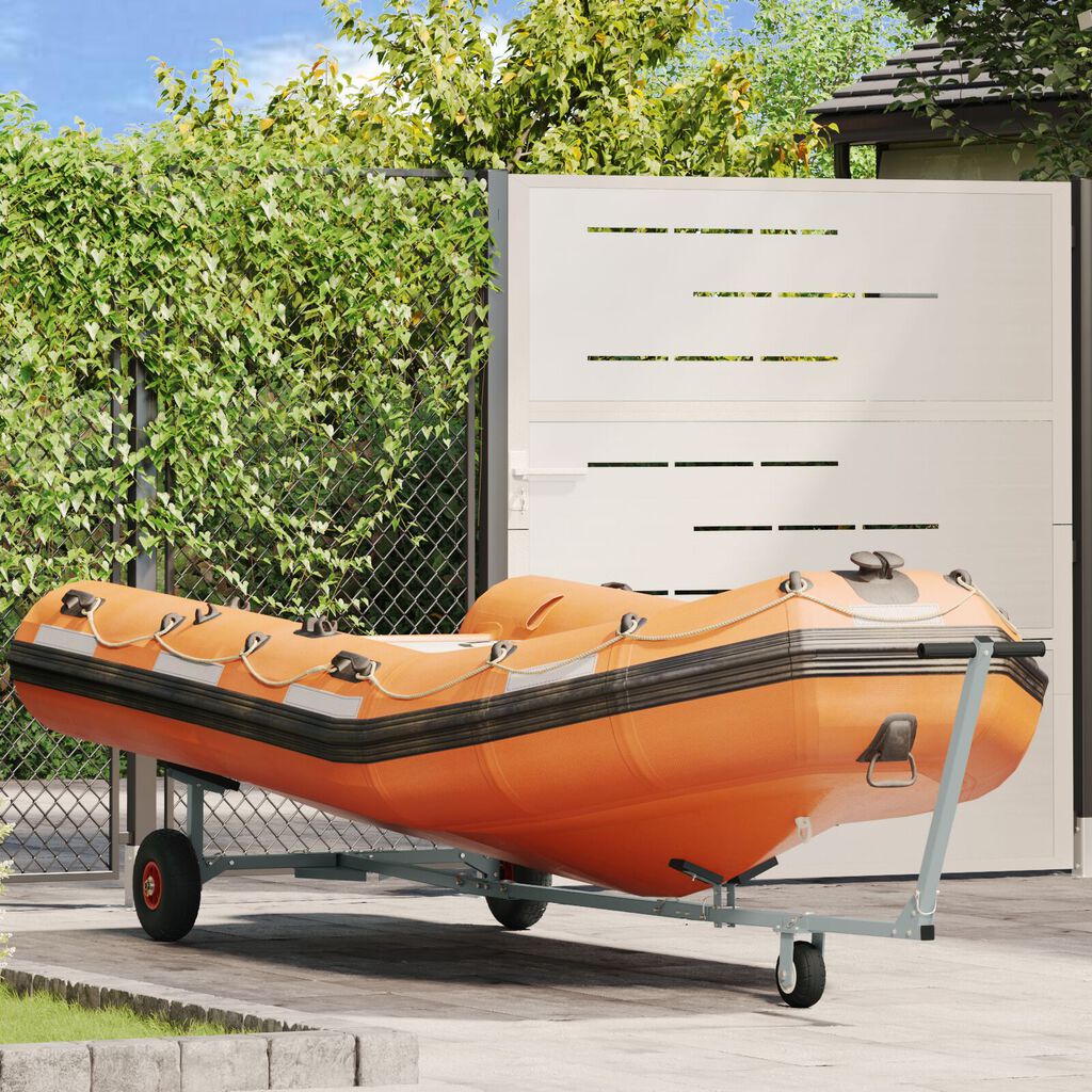vidaXL Boat Trailer with 3 Wheels, Foldable and Adjustable, 160 kg Steel