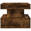 vidaXL Coffee Table with LED Lights Smoked Oak 50x50x40 cm