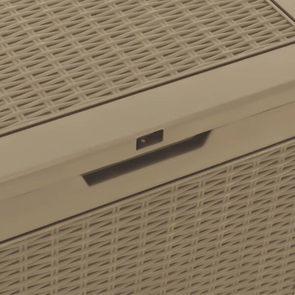 vidaXL Garden Storage Box Light Brown 55.5x43x53 cm Polypropylene