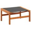vidaXL Garden Chair with Footrest Solid Eucalyptus Wood and Textilene