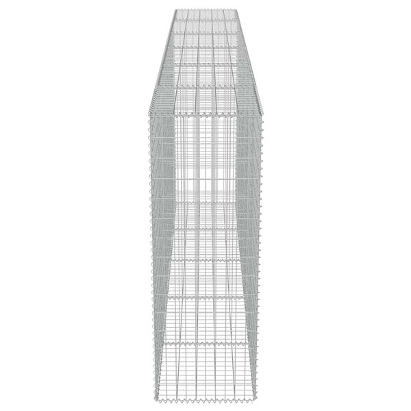vidaXL Gabion Wall with Covers Galvanised Steel 300x50x150 cm