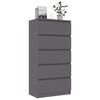 vidaXL Drawer Sideboard Grey 60x35x121 cm Engineered Wood