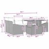 vidaXL Garden Dining Set Manual 7 pcs Grey and Navy 100 x 55 x 73 cm