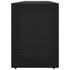 vidaXL Garden Storage Cabinet Black 198x55.5x80 cm Poly Rattan
