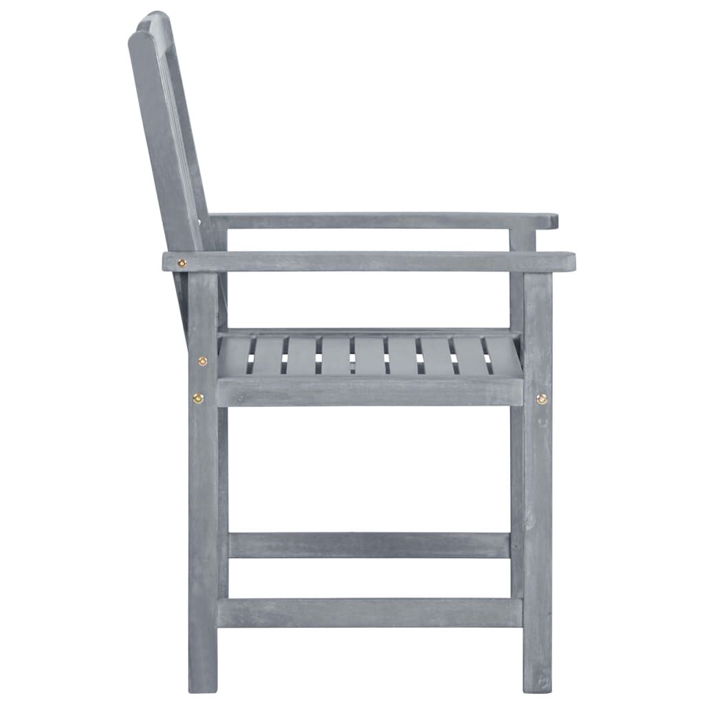 vidaXL Garden Chairs with Cushions 6 pcs Solid Wood Acacia Grey