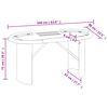 vidaXL 10-Player Poker Table with Chip Tray Blue 160x80x75 cm
