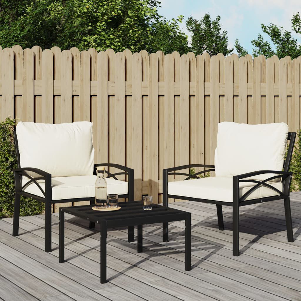 vidaXL Garden Chair with Sand Cushions 68x76x79 cm Steel