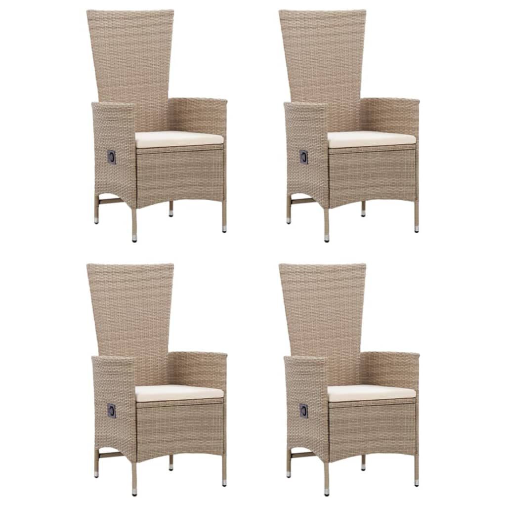 vidaXL 5 Piece Garden Dining Set Beige
