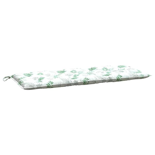 vidaXL Garden Bench Cushions 2pcs Leaf Pattern 120x50x7cm Fabric