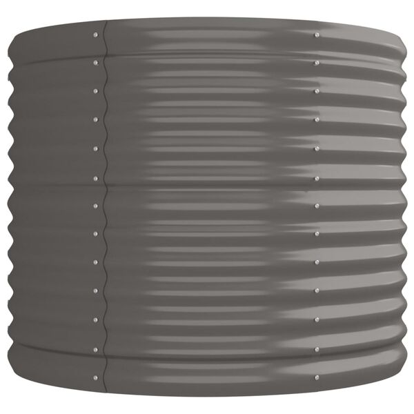 vidaXL Garden Raised Bed Galvanised Steel 224x80x68 cm Grey