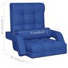 vidaXL Folding Floor Chair with Bed Function Blue Fabric