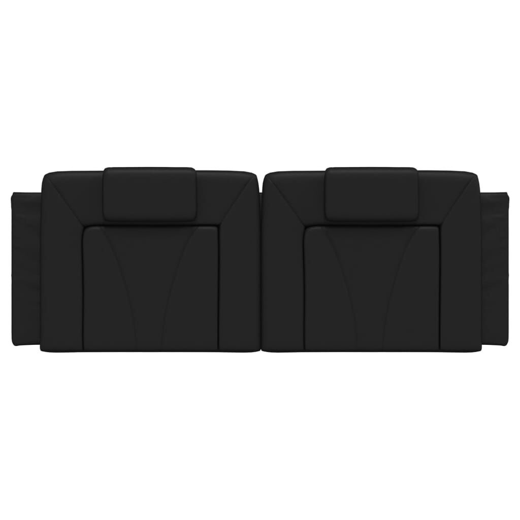 vidaXL Headboard Cushion "Viana" Black 137 cm Double Faux Leather