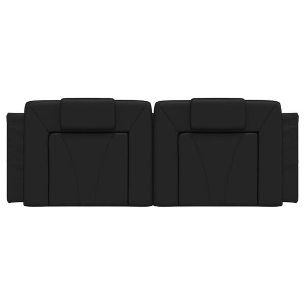 vidaXL Headboard Cushion "Viana" Black 137 cm Double Faux Leather