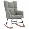 vidaXL Rocking Chair Light Grey Velvet