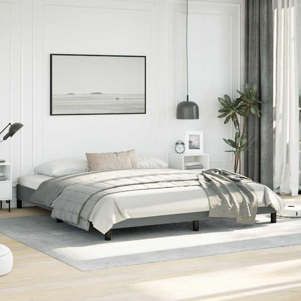 vidaXL Bed Frame without Mattress Dark Grey California King Fabric