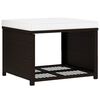 vidaXL 4 Piece Garden Lounge Set Poly Rattan Brown