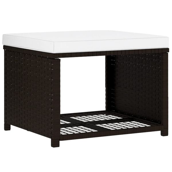 vidaXL 4 Piece Garden Lounge Set Poly Rattan Brown