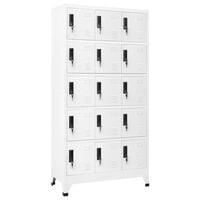 vidaXL Locker Cabinet White 90x40x180 cm Steel