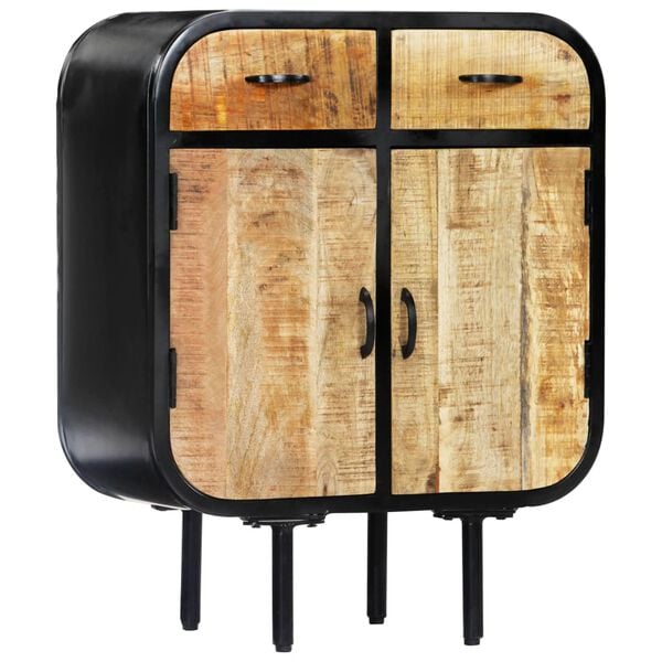 vidaXL Sideboard 60x30x75 cm Solid Mango Wood and Iron