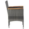 vidaXL 3 Piece Garden Dining Set Grey
