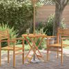 vidaXL Folding Garden Table &Oslash;60x75 cm Solid Eucalyptus Wood
