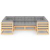 vidaXL 6 Piece Garden Lounge Set with Cushions Solid Pinewood