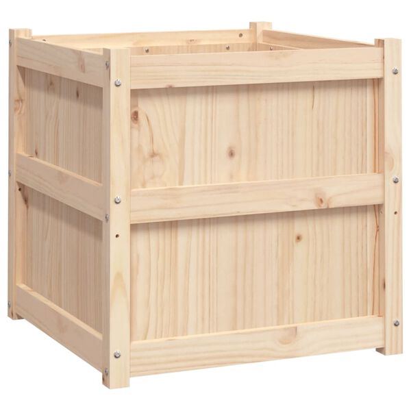 vidaXL Garden Planter 60x60x60 cm Solid Wood Pine