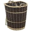 vidaXL Firewood Backpack with Carrying Belts 44.5x37x50 cm Natural Willow
