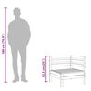 vidaXL Garden Sofa 2-Seater with Footstool Solid Wood Pine