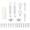 vidaXL 9 Piece Sunshade Sail Accessory Set Stainless Steel