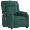 vidaXL Massage Recliner Chair Dark Green Fabric