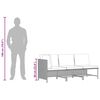 vidaXL 3 Piece Garden Lounge Set with Cushions Poly Rattan Grey