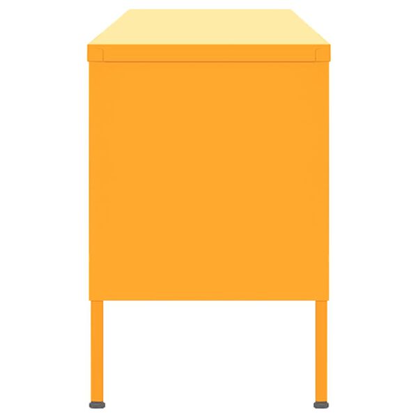 vidaXL TV Cabinet Mustard Yellow 105x35x50 cm Steel