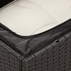 vidaXL 7 Piece Garden Sofa Set with Cushions Black Poly Rattan