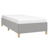 vidaXL Bed Frame without Mattress Light Grey 100x190 cm Twin Fabric