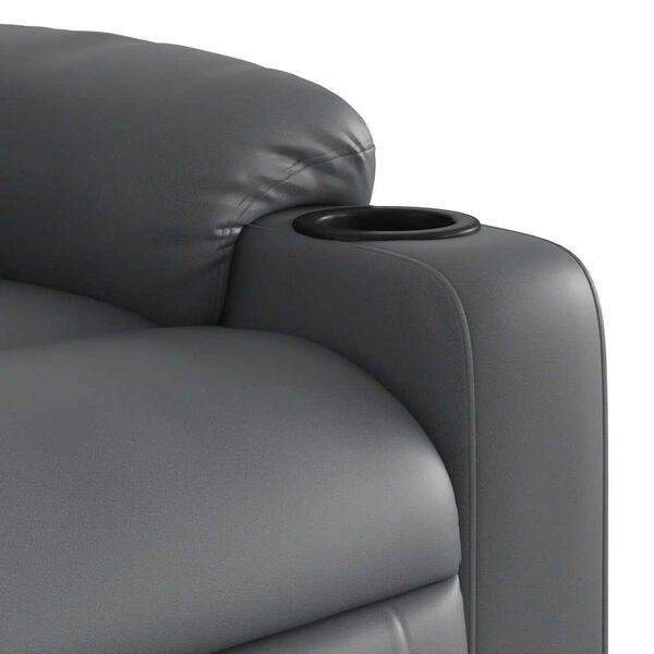 vidaXL Electric Massage Recliner Chair Grey Faux Leather