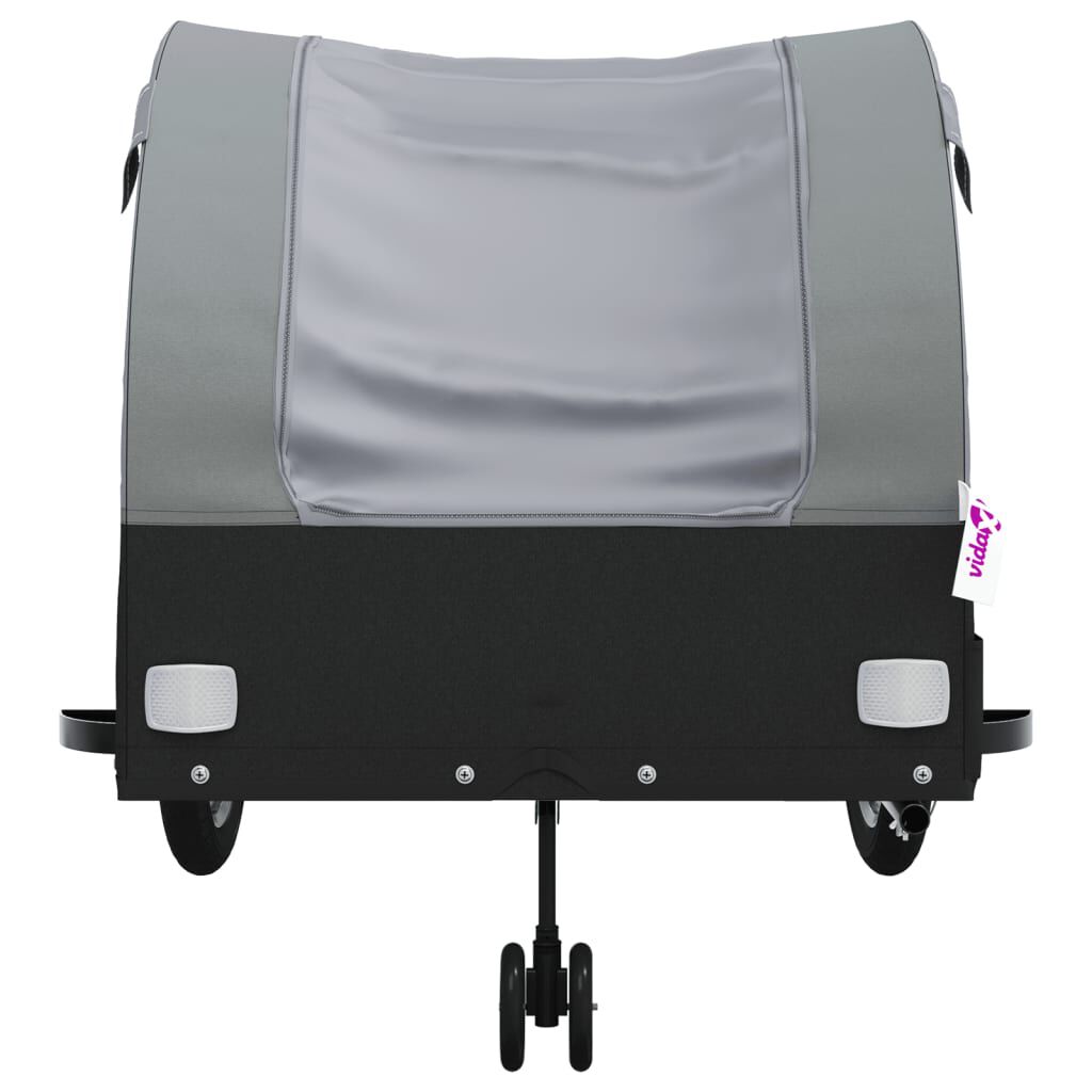 vidaXL Bike Trailer Black and Grey 45 kg Iron