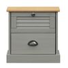 vidaXL Bedside Cabinet VIGO Grey 42x35x42 cm Solid Wood Pine