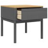 vidaXL Lamp Table FLORO Grey 55x55x54 cm Solid Wood Pine