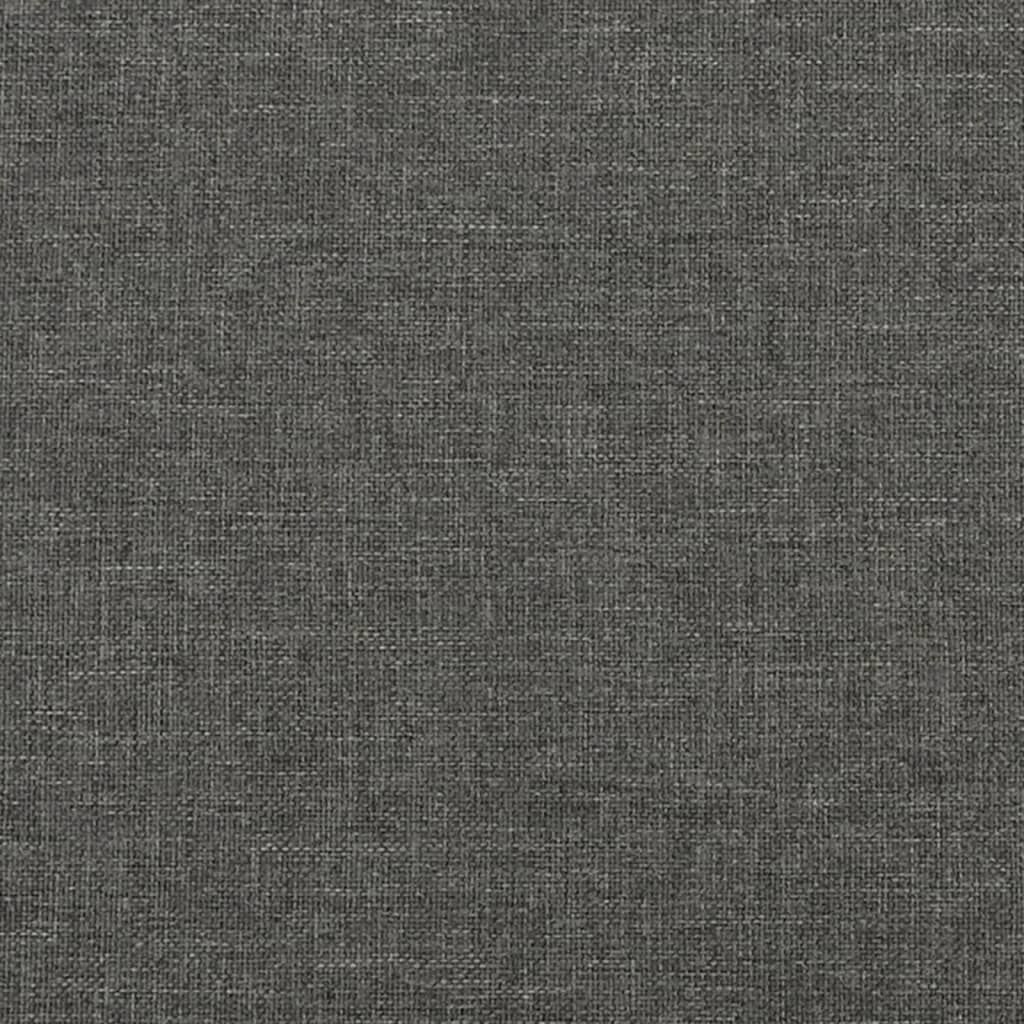 vidaXL Box Spring Bed with Mattress Dark Grey 100x203 cm Twin XL Fabric