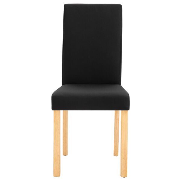 vidaXL Dining Chairs 2 pcs Black Fabric