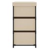 vidaXL Storage Cabinet with 6 Drawers 55x29x55 cm Cream Steel