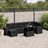 vidaXL 8 Piece Garden Sofa Set with Cushions Brown Poly Rattan