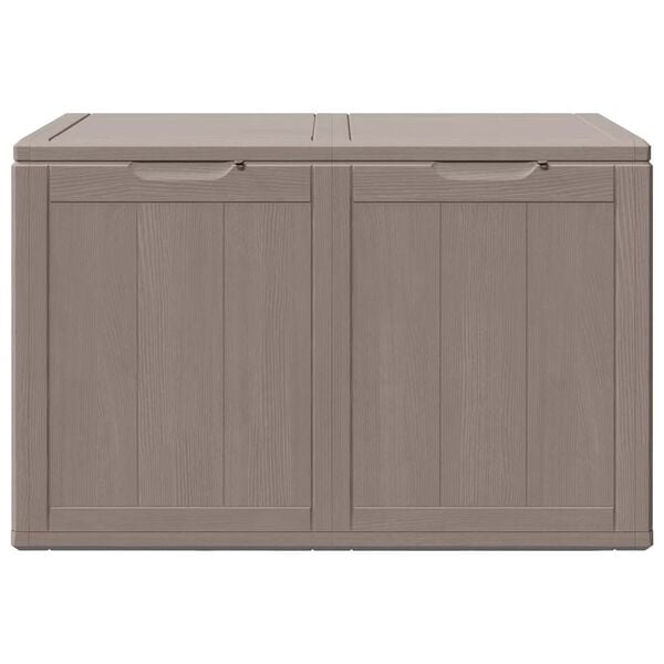 vidaXL Garden Storage Box 180L Brown PP Wood Look