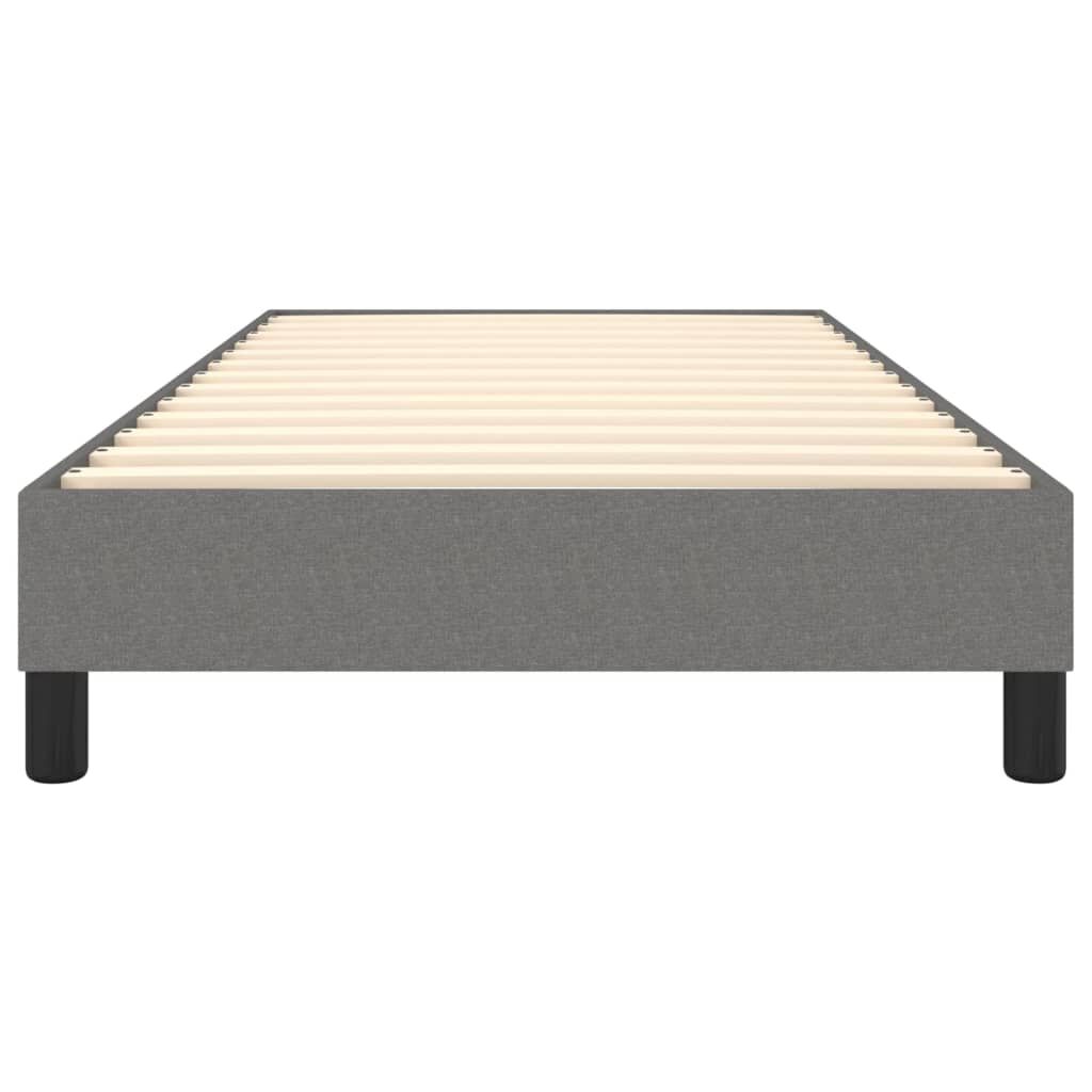 vidaXL Bed Frame without Mattress Dark Grey Twin XL Fabric (US Only)
