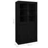 vidaXL Office Cabinet with Sliding Door Black 90x40x180 cm Steel