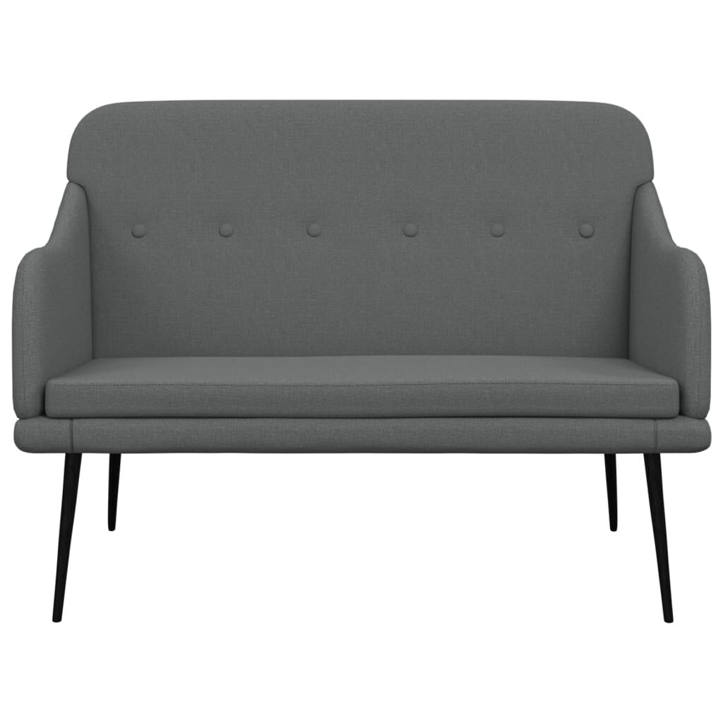 vidaXL Bench Dark Grey 110x76x80 cm Fabric