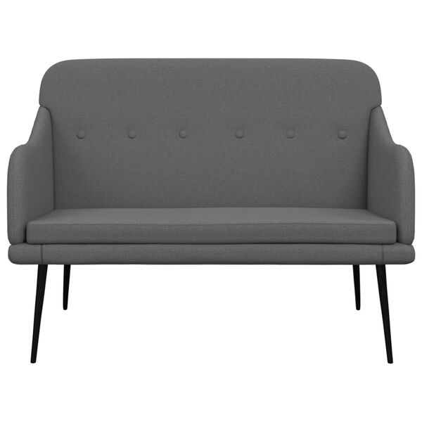 vidaXL Bench Dark Grey 110x76x80 cm Fabric