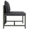 vidaXL 5 Piece Garden Sofa Set with Cushions Grey Poly Rattan